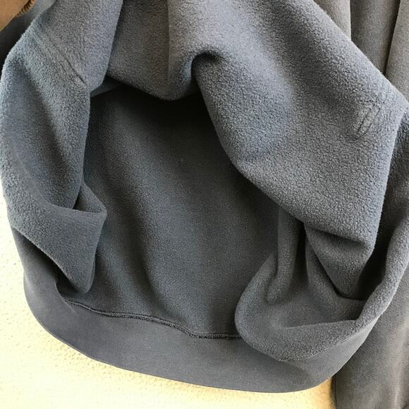 Vintage Y2K NIKE‎ Center Mini Swoosh Check Hoodie Faded Navy Blue Sz 2XL - Picture 8 of 15